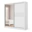 Guarda-Roupa Casal 2 Portas Houston - 3 Gavetas - 100% MDF - 1.85m - Com Espelho - Branco - 1