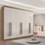 Guarda-Roupa Casal Da Vinci Plus - 6 Portas, 6 Gavetas, 100% MDF - 2.75m - Cinamomo com Off White - 3