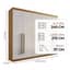 Guarda-Roupa Casal Da Vinci Plus - 6 Portas, 6 Gavetas, 100% MDF - 2.75m - Cinamomo com Off White - 2