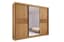 Guarda-Roupa Casal 3 Portas Las Vegas - 6 Gavetas - 100% MDF - Cinamomo com Off White ou Cinamomo (Flex) - 2.73m - Com Espelho - 2