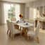 Mesa de Jantar Naturale/Off white Coimbra com 6 cadeiras - 1