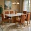 Mesa de jantar marmorizada Dallas 1.80mcom 6 cadeiras de Boucle Terracota - 3
