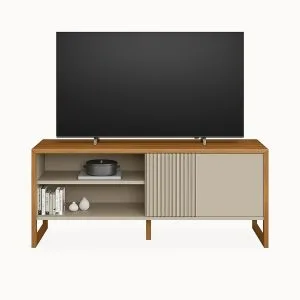 Rack até 55" Leon 140x106 - Nature/Off White