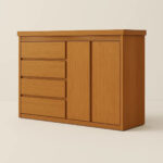 Comoda 100% MDF Palidoro 2 Portas 4 Gavetas - Rubi