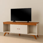 Rack 2 Portas Sevilha - Off White/ Naturalle