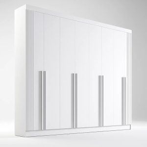 Guarda-Roupa Ripado Boston 275x240 - Branco