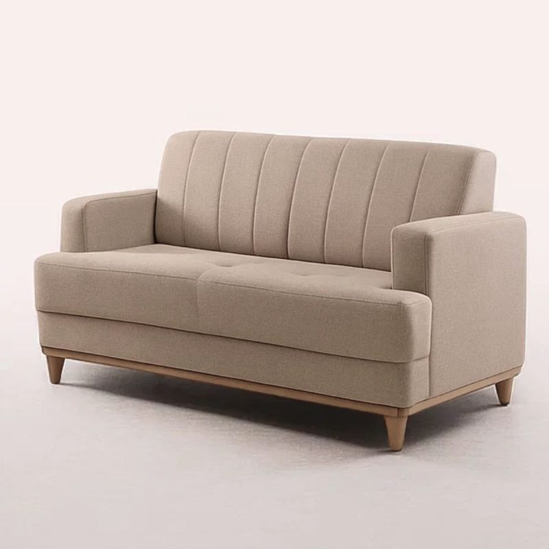 CONJUNTO SOFA ROMA 2 E 3 LUG TEC.CHENILE LINHO VENEZA/IMBUIA MEL C.DIAMANTE