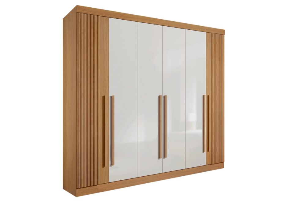 DA VINCI CINAMOMO OFF 1 scaled 1 Guarda-roupa Ripado 6 portas 6 gavetas Detroit Cinamomo/Off White - 278x240