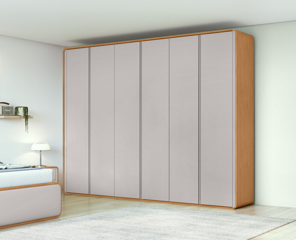 GR LOOP AC OW Guarda-Roupa 6 Portas Moderni 270x239 - Amendoa