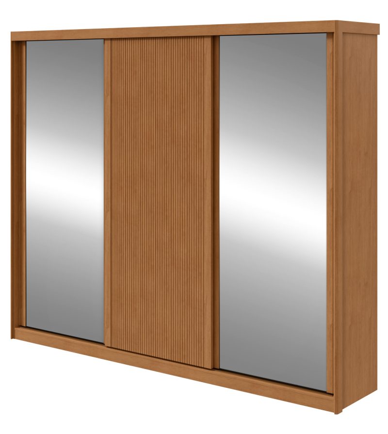 GR OLLIE 3 PTS COM ESPELHO AC scaled Guarda-Roupa 3 Portas Paradizzo 274x233 - Amendoa