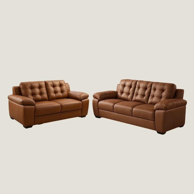 KITS 0000000010 Conjunto de Sofá 2 e 3 lugares Pitsburgo - Corano Terracota