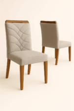 Cadeira Stella - Cinza Atoalhado - Kit com 2 Unidades