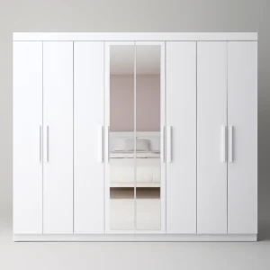 Guarda-Roupa Casal 8 Portas Bravo Easy Slim – 4 Gavetas – Branco – 2,36 m