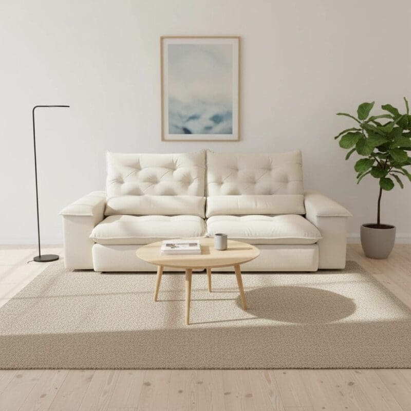 generated image 1761764967408 Sofá Retrátil e Reclinável Havana - 2.50m - Linho Cru