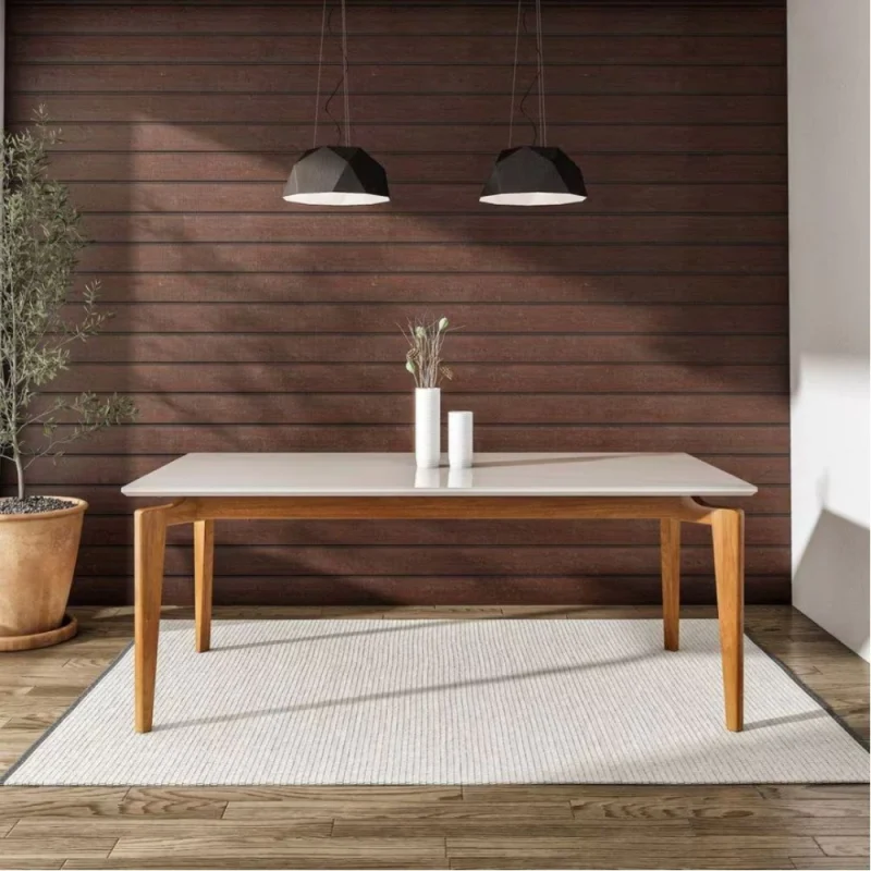 1635 GG Mesa Bertolucci 180x090 75 Mesa Bertolucci 140x090 - Off White/ Imbuia Mel