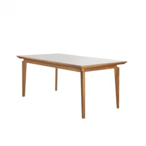 Mesa Bertolucci 140x090 - Off White/ Imbuia Mel
