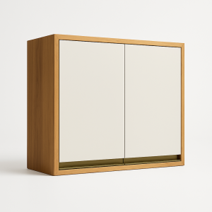 Armário Aéreo Andirá 80 cm - Amêndoa/Off White