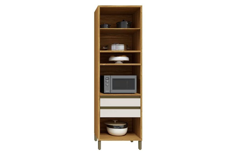 41068 216920 paneleiro de cozinha tempranillo 3 portas ronipa Paneleiro Microondas Andira 70 cm - Amêndoa/Off White