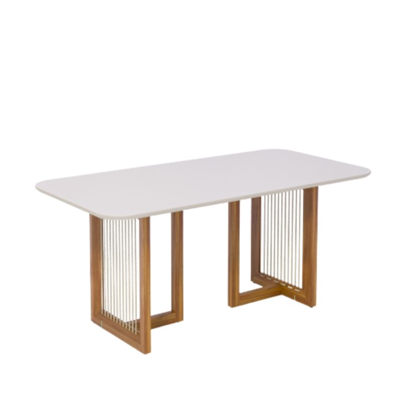 2 2 1 Mesa de Jantar 180x90 Agnes - Cinamomo/Off White