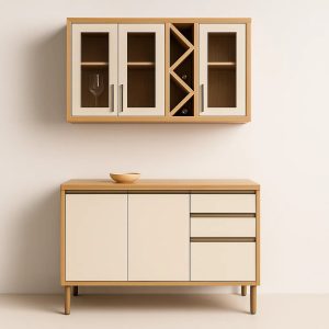 Conjunto de Cozinha Andira 2 peças 120×230 – Amendoa/Off White