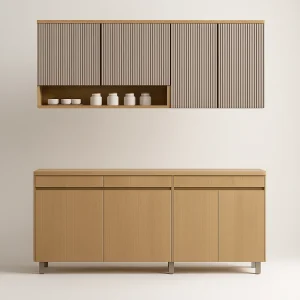 Conjunto de Cozinha Simone Mendes 4 Peças 200x228 - Carvalho/Greige