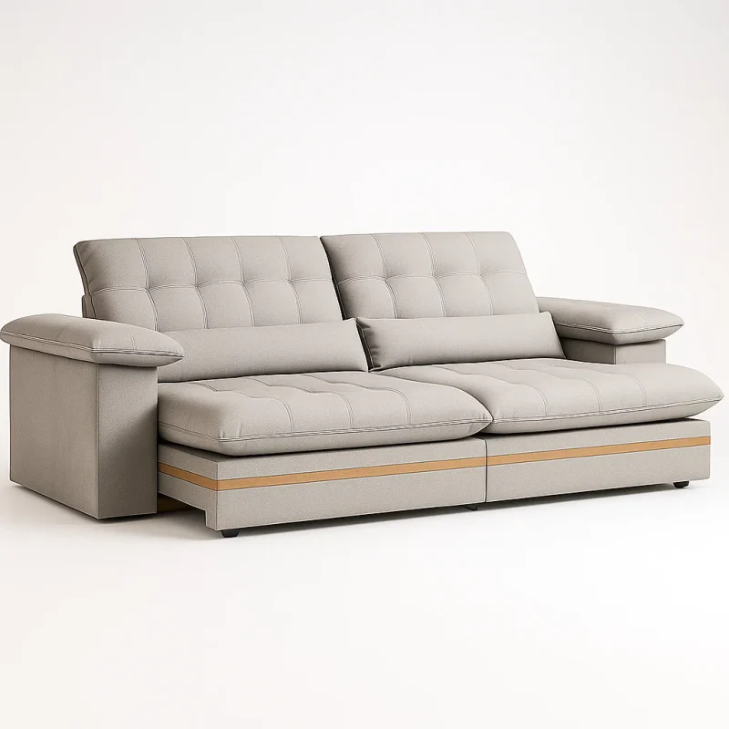 assets task 01k1g4pjdrefm9ja5cfjtwg3y5 1753962383 img 1 Sofá Retrátil e Reclinável 290 cm Porto - Cinza Claro
