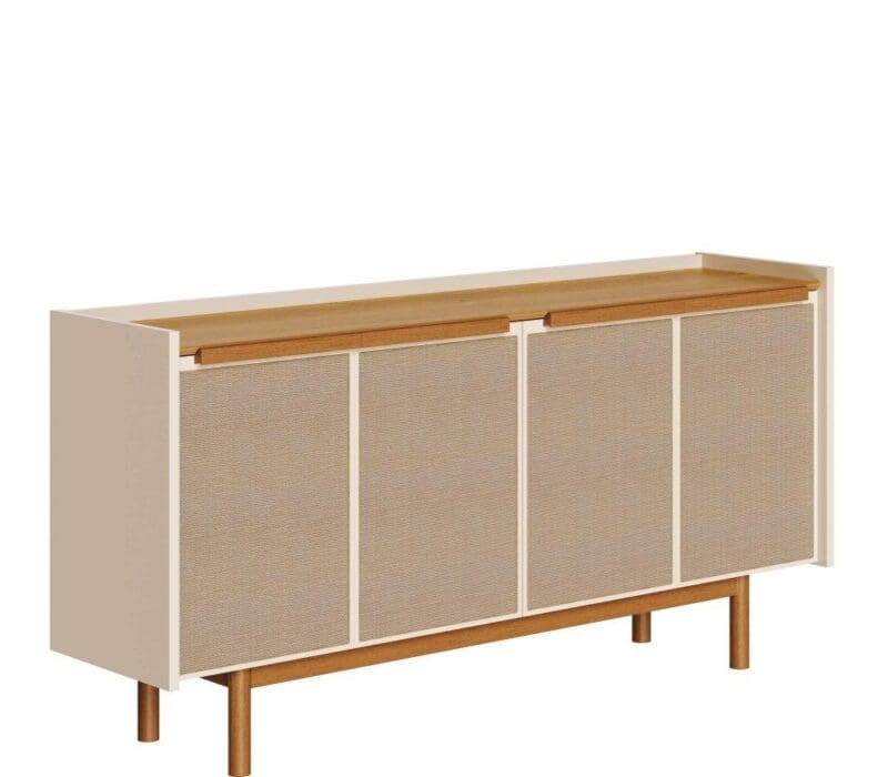 pt brbuffet dun vjyud Buffet Vanda 1.60m com Tela - Off White / Nature